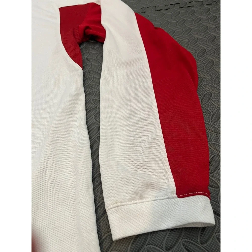 Adidas NC State Wolfpack Polo Mens S White Red Long Sleeve ClimaCool NCAA‎ - Picture 2 of 9